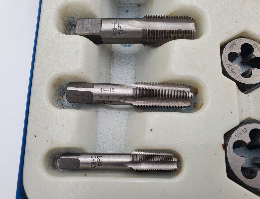 12 Piece NPT Carbon Pipe & Hexagon Pipe Die Set