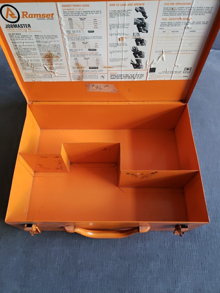 Vintage Ramset Powder Actuated Tool Case Metal! Cleaned!