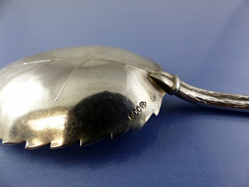 unknown ROSE HANDLE SERVING SPOON 800 SILVER BY CW