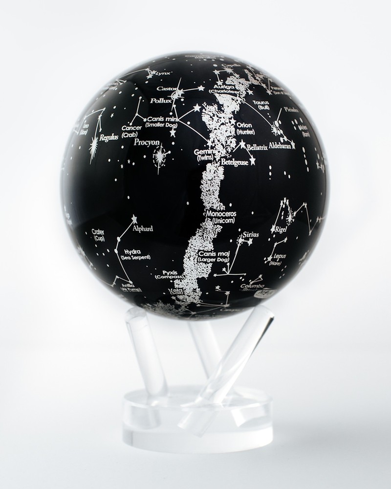 MOVA 4.5" Constellations Rotating Globe – Solar-Powered Star Map Desk Gift