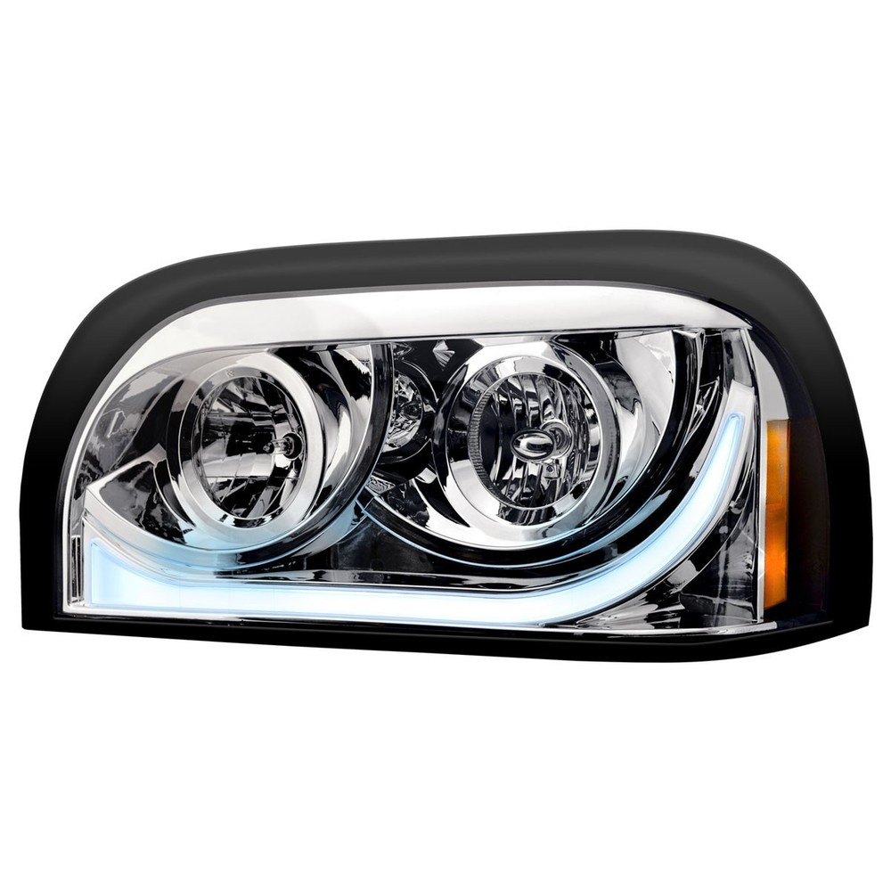 Freightliner Century LED Marker/Turn Chrome Headlight Assembly - Driver Side