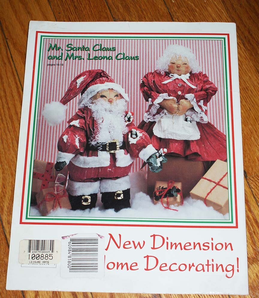 Bottles Under Wrap Craft Sculptures Book 7 Patterns Santa/Bear/Victorian/Ghost+