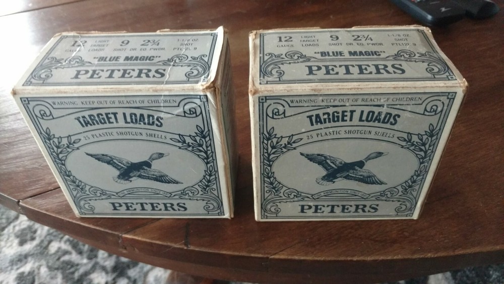 vintage Peters 12ga Target Loads Boxes  Amount 2