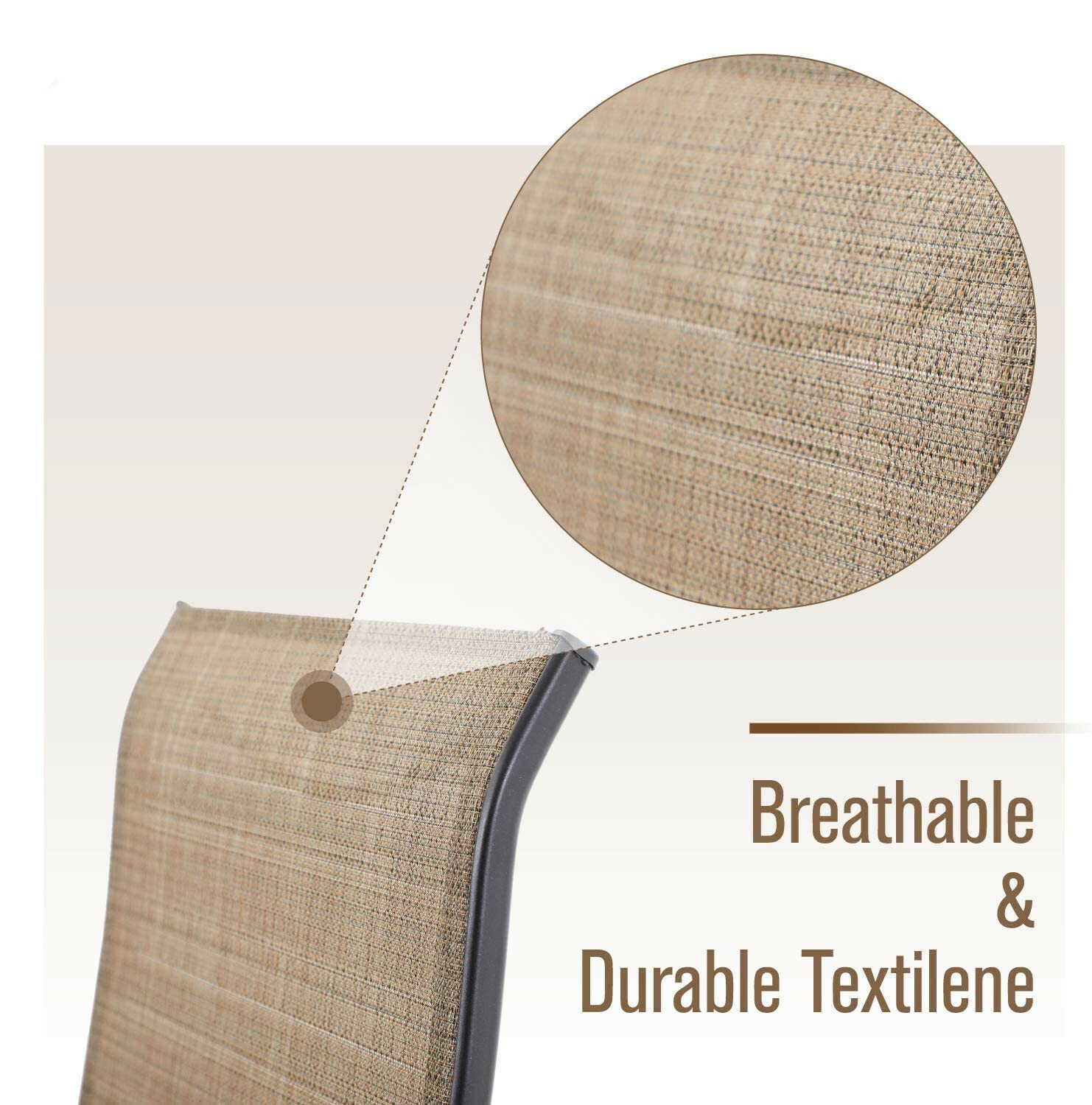 Outdoor Patio Chairs Set of 2 Swivel Bar Stools Bar Height Bistro Barstools