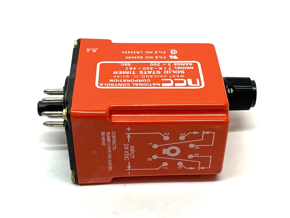 NCC National Controls Corp T1K-00300-462 Solid-State Time Delay Relay 3-300sec