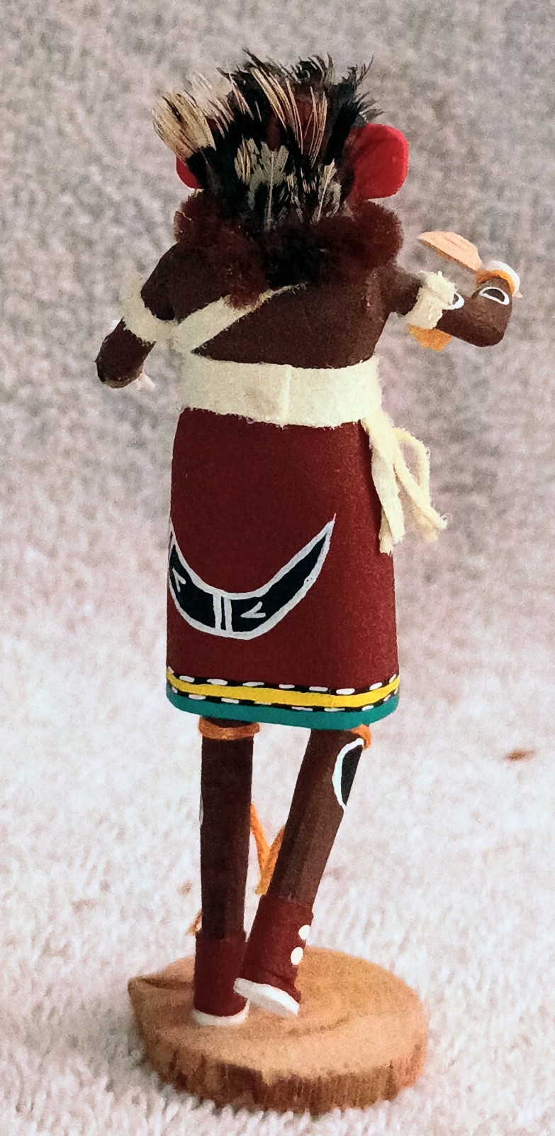 Two Miniature Hopi Kachinas Crow Mother And Bear Kachina Signed A.E. Lewis