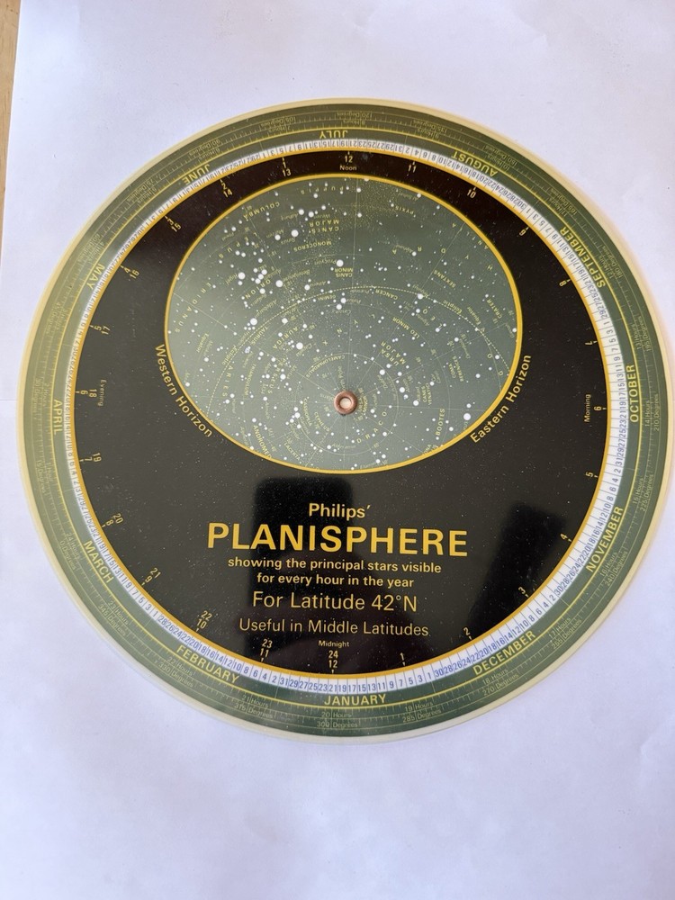 1981 vintage Planesphere Star Chart