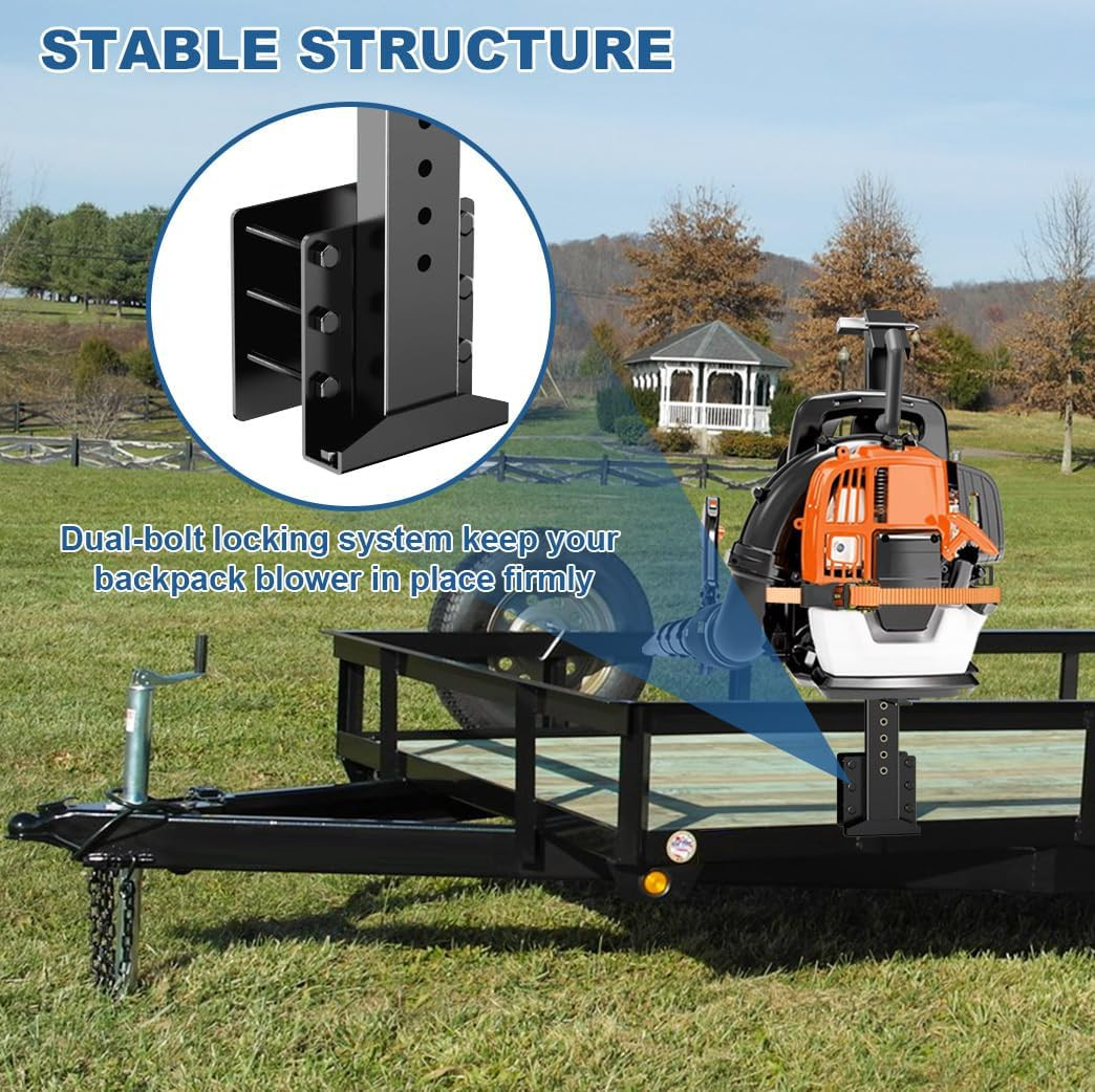 Heavy Duty Backpack Blower Rack, Leaf Blower Rack Holder for Trailers, Backpack
