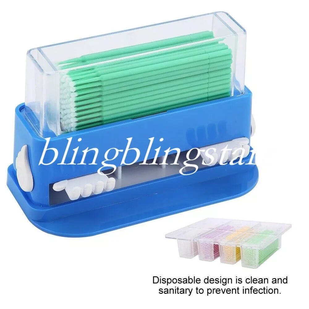 1Set Dental Disposable Micro Applicator Dispenser+400 Pcs Disposable Micro Brush