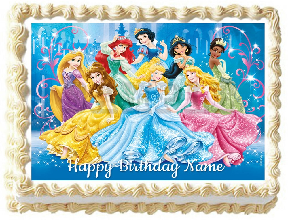 PRINCESS Edible Cake topper image party decoration