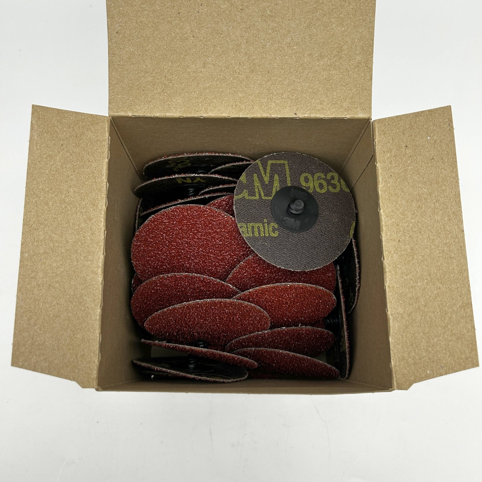 3M Roloc 11108 Disc 3in TR 963G 24 Grit Very Course Quick Change Ceramic 50pk