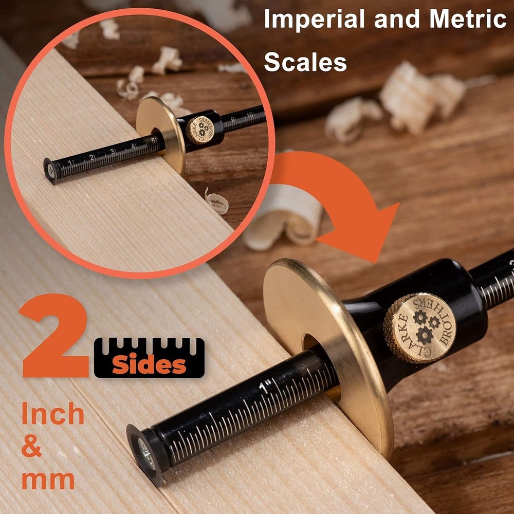 Wheel Scribing Tool Woodworking Scribing Tool with 2 Replacement Cutting Tips