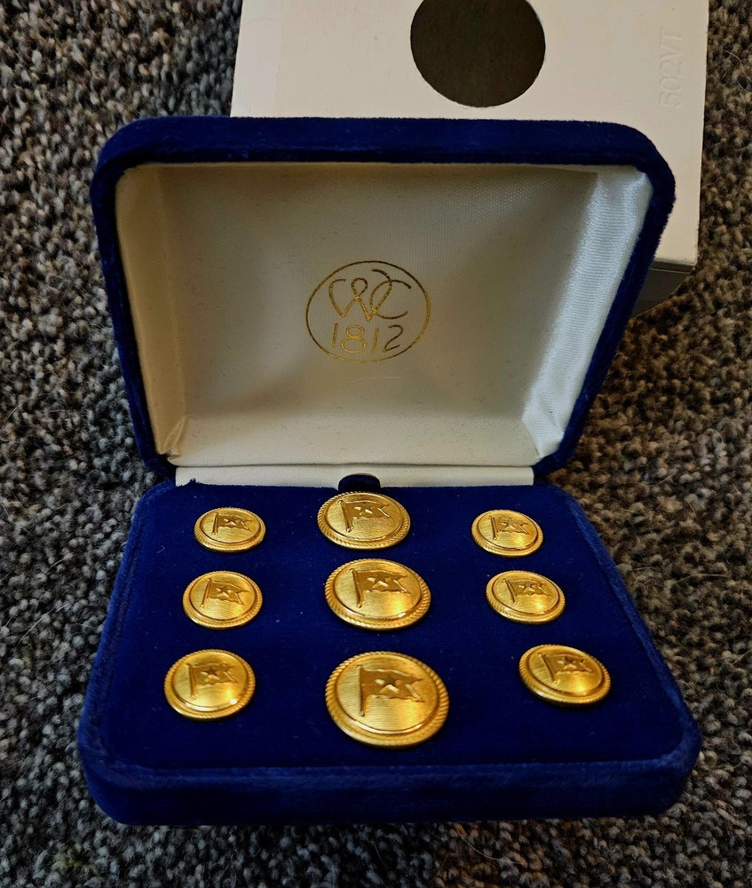 TITANIC WHITE STAR Officers Uniform Brass Button Set L@@K!