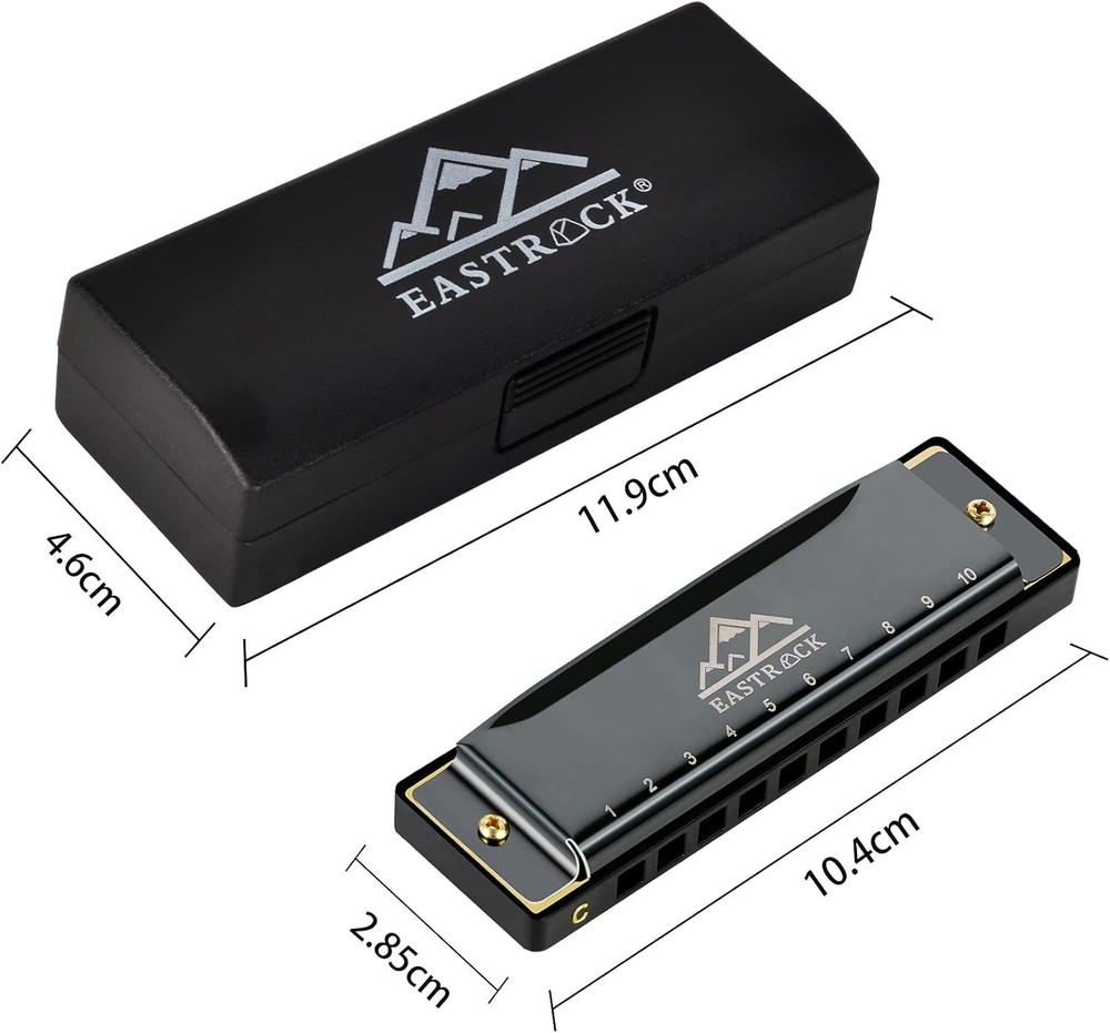 Key of C Diatonic Harmonica - Complete Set with Protective Case for Easy Playing