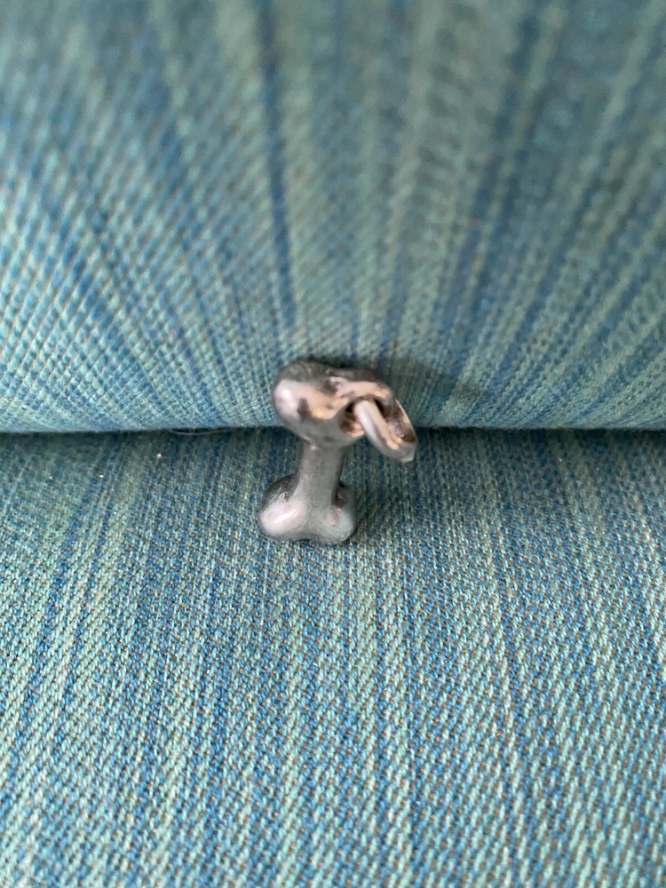 Silver Tone Dog Bone Charm