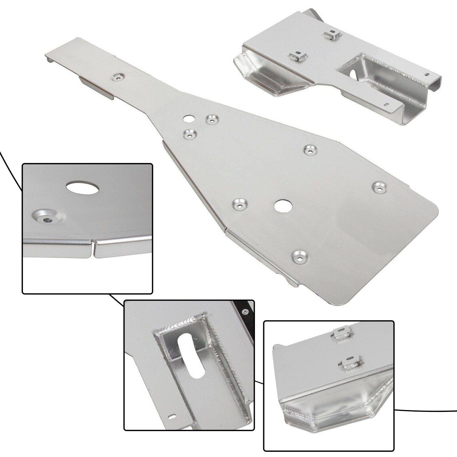 For Yamaha Raptor 700 700R Full Chassis Glide Swing Arm Skid Plate Guard Combo