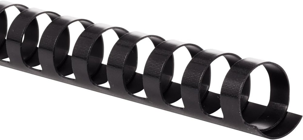 Durable 3/4" CombBind Binding Spines - Black 125 Pack for Document Organization