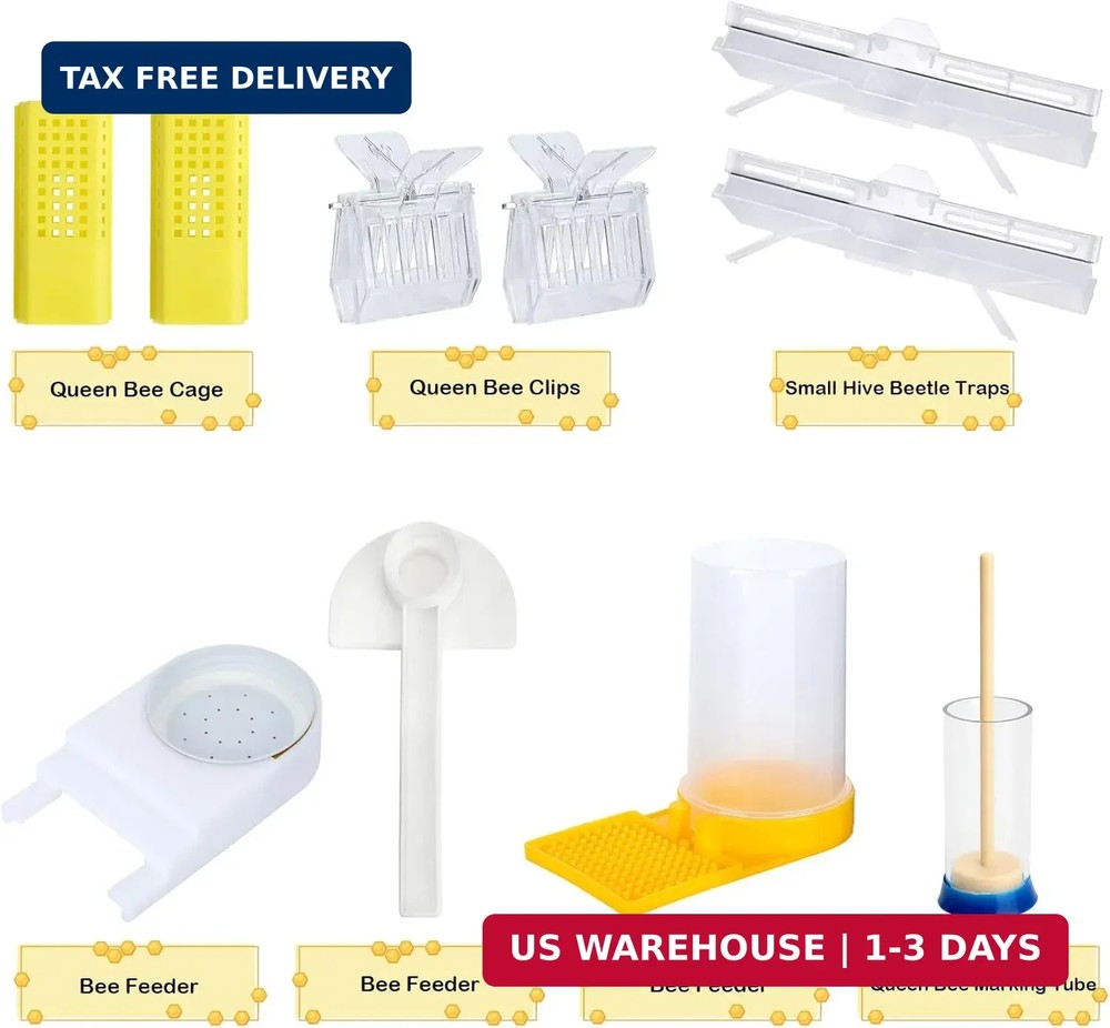 Blisstime Beekeeping Supplies, 30 PCS Bee Keeping Starter Kit, Beekeeping Tools