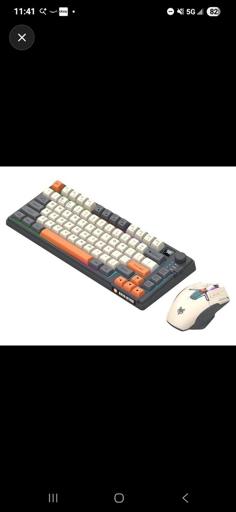 Xunfox K920 Keyboard & Mouse Combo, W/ Display Screen W/ 2x Wireless Modes & Wir