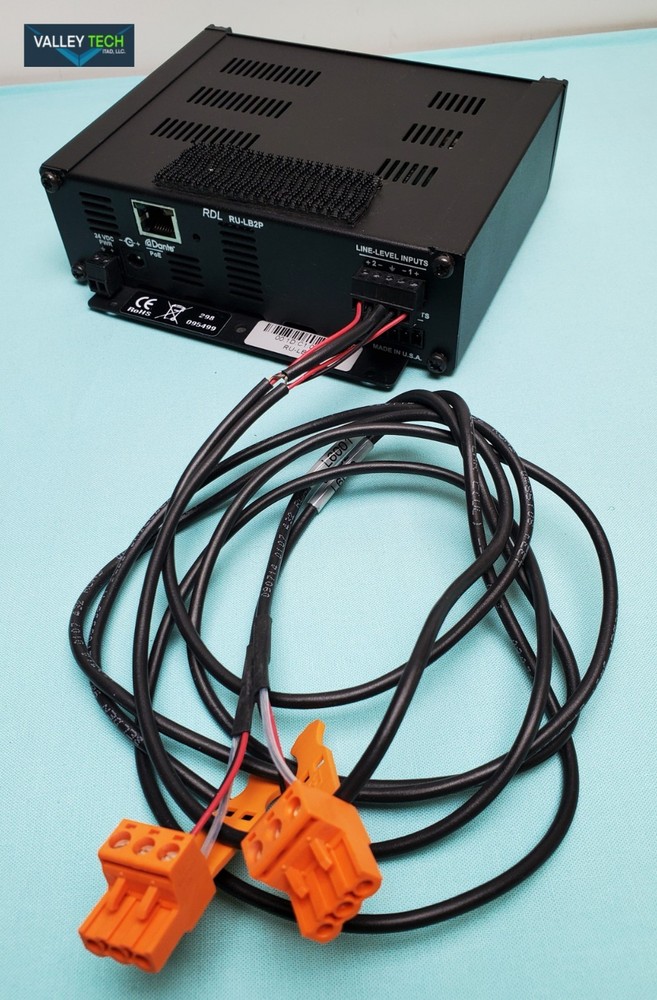 RDL RU LB2P 2x2 Line-Level Bi-Directional Network Interface with PoE USED