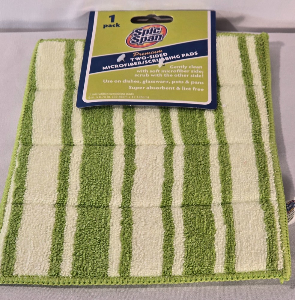 2012 Spic & Span Premium Two-Sided Microfiber Scrubbing Pad-1 Pack-New