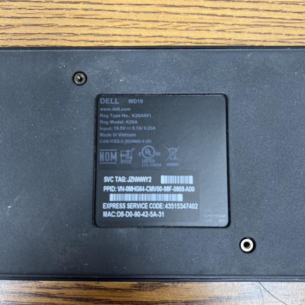 Dell Dock WD19 USB-C Docking Station