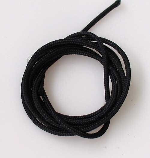 Black 1.8mm Braided Polyester Cording 3 Feet 9877Bl