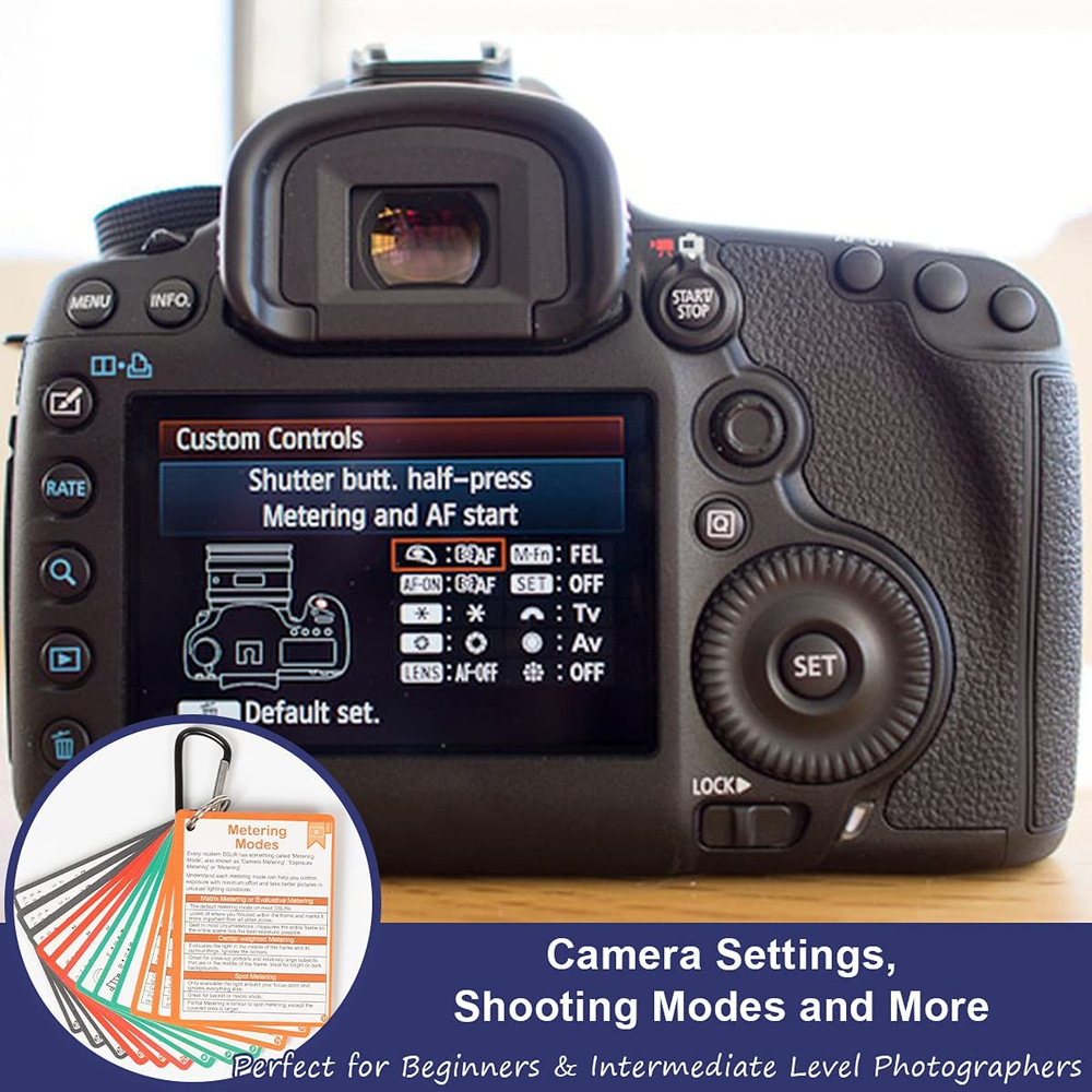 DSLR Cheat Sheet Cards for Camera - Quick Reference Cards Photography Guides