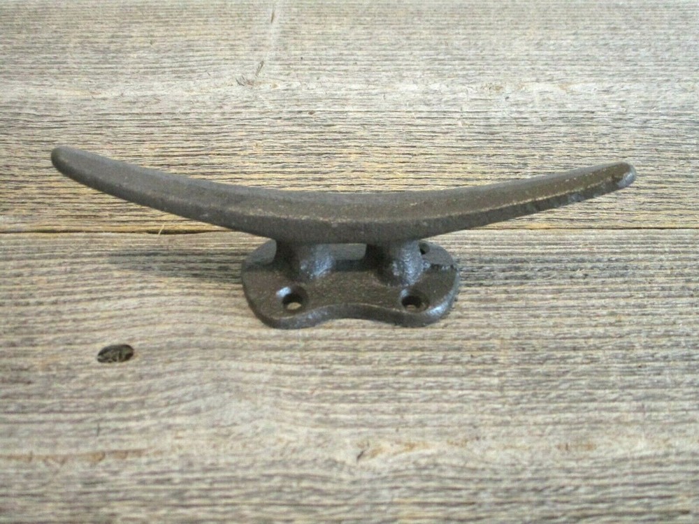 12 Cleat Boat Hooks Handles Pulls Cast Iron Dock Nautical Decor Rustic Finish