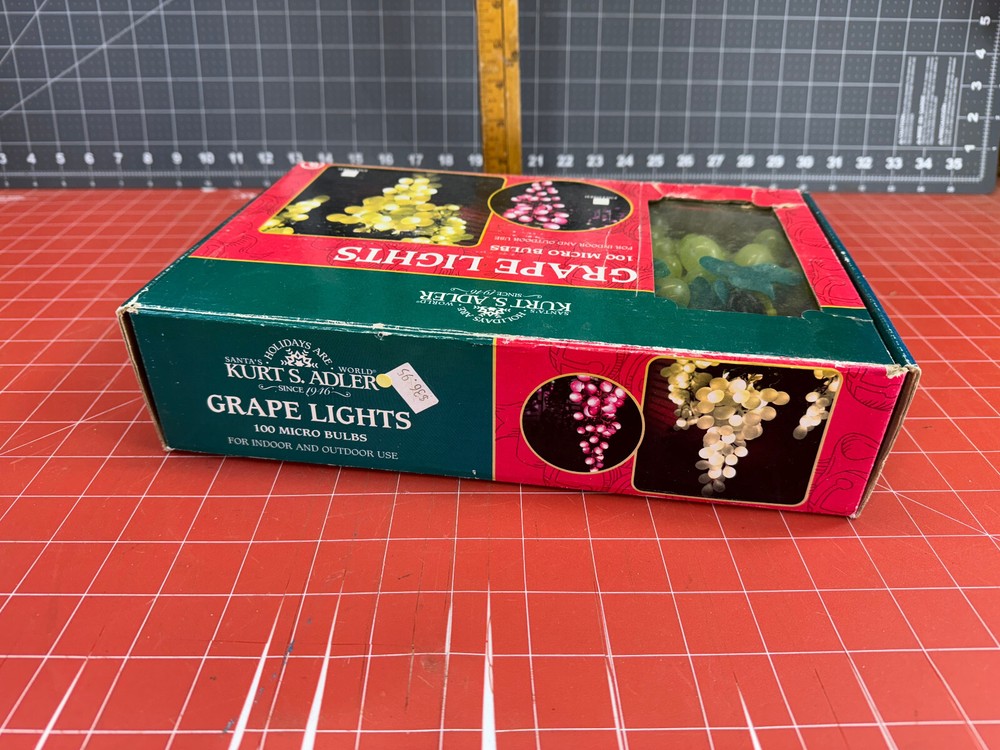 Kurt S. Adler Grape String Lights 100 Micro Bulbs Green 5 Clusters