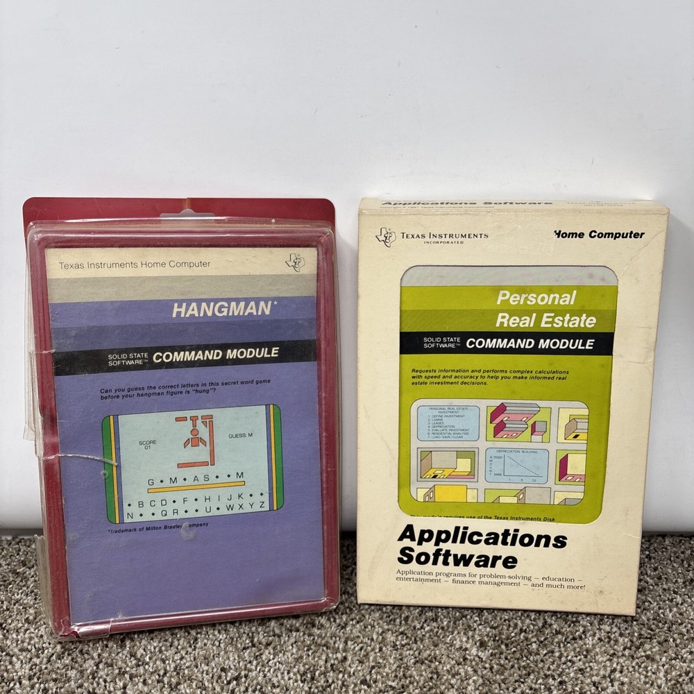 Texas Instruments TI 99/4a Software Games Lot CIB Tested