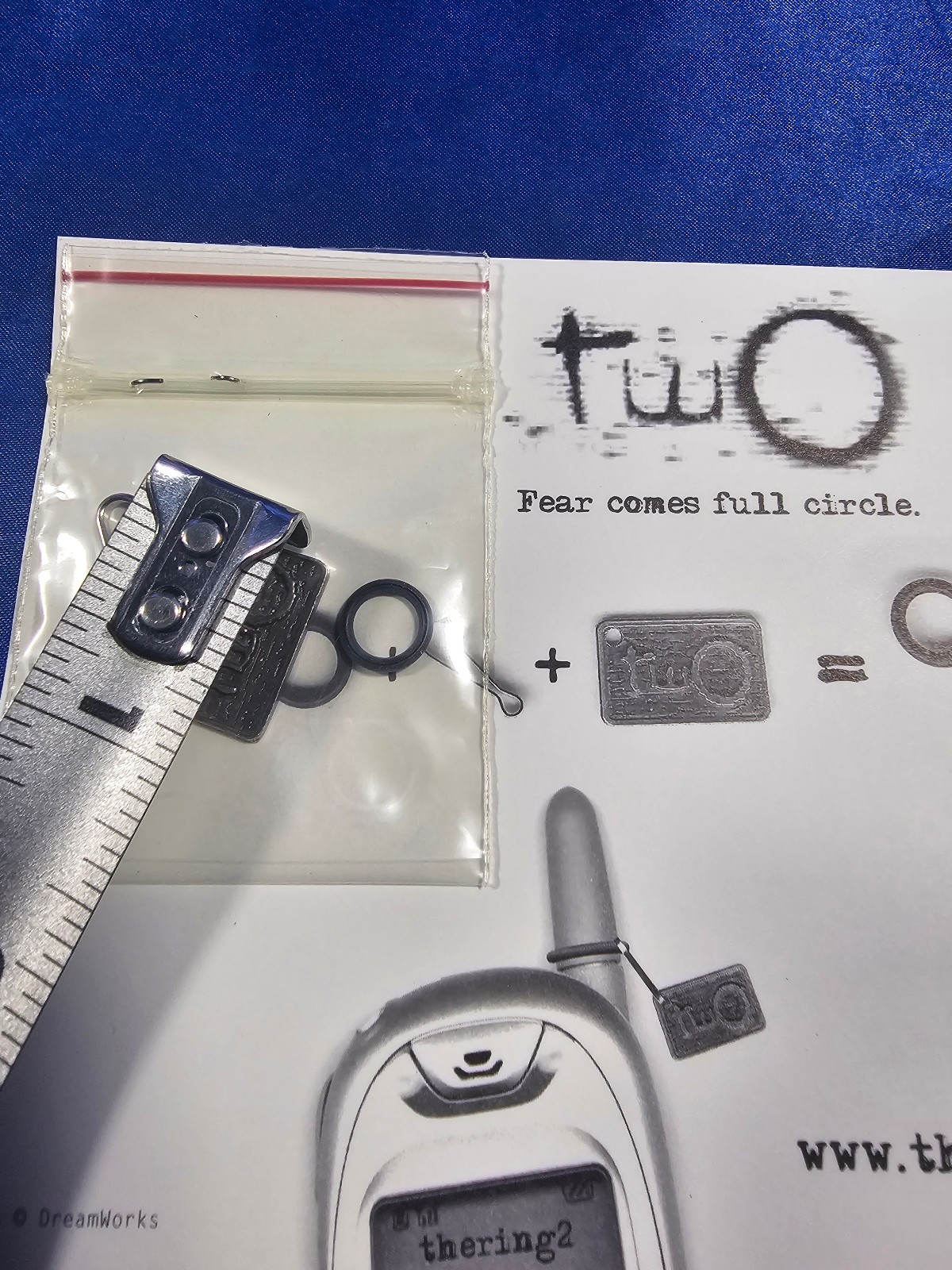 RARE 2005 THE RING TWO MOVIE PROMO KEYCHAIN CLIP PHONE CHARM HORROR FILM