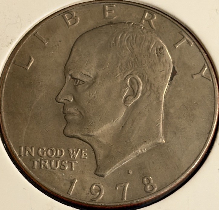 1978 D Eisenhower Dollar (AU) **Free Shipping**