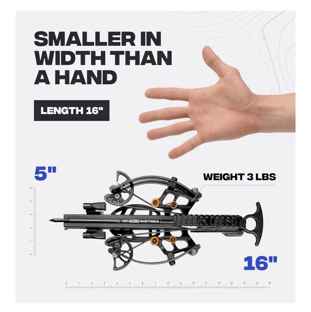 BALLISTA BAT Reverse Draw Compound Crossbow 340fps/150lbs/3lbs