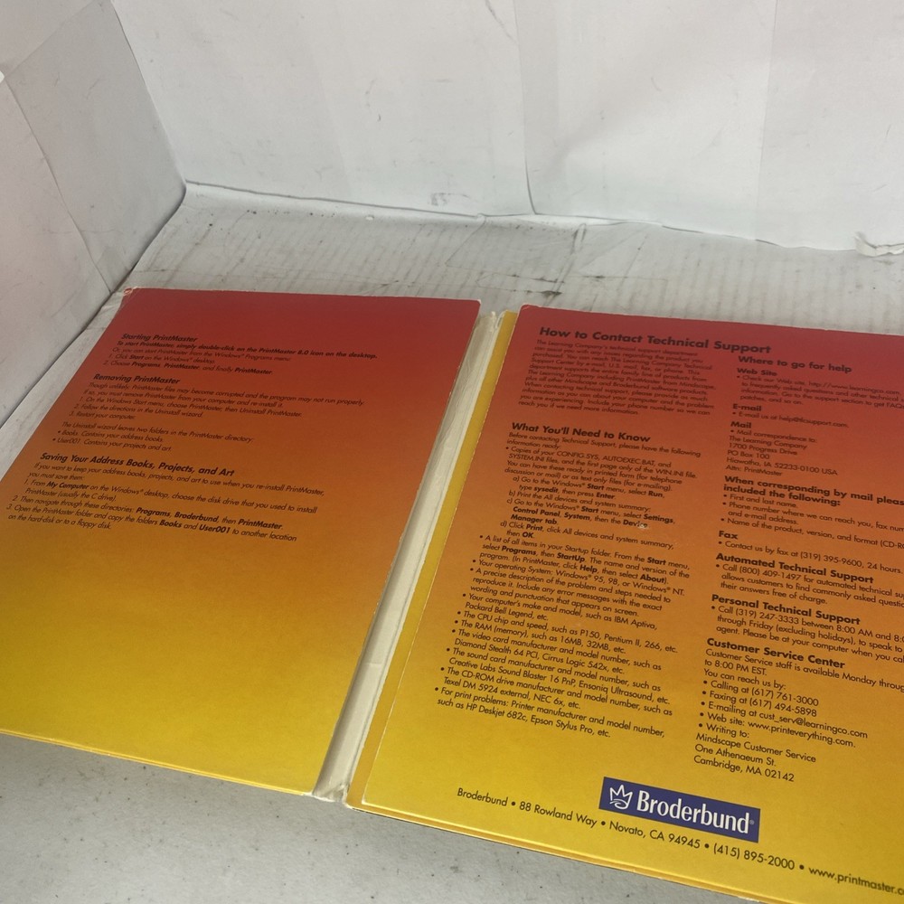 Print master platinum 8.0 11 CD’s Install Program & Art CDs From Broderbund