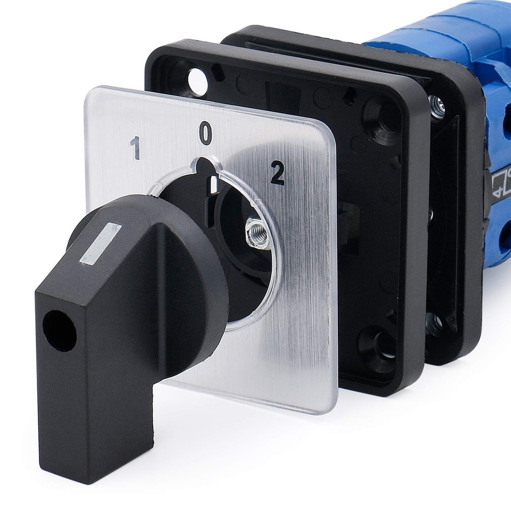 3-Position Rotary Switch - 660V 63A Panel Mount with Reliable Touch Control