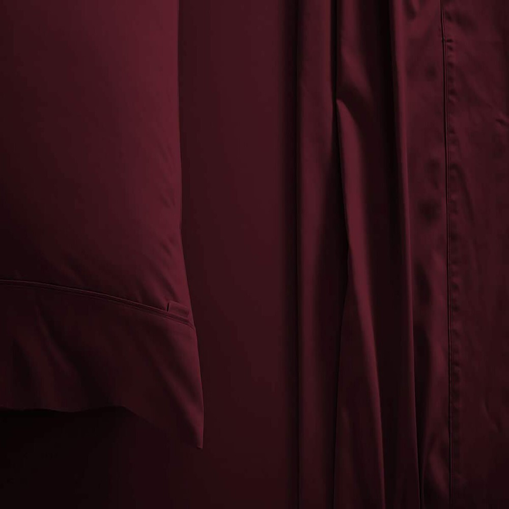 1000 TC OR 1200 TC Egyptian Cotton Wine Bed Sheets Solid Extra Deep Pocket