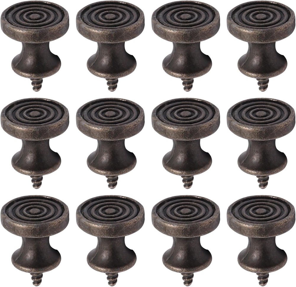 Mini Antique Drawer Knobs, Self-Tapping Screw Small Knobs for Jewelry Box Cabine