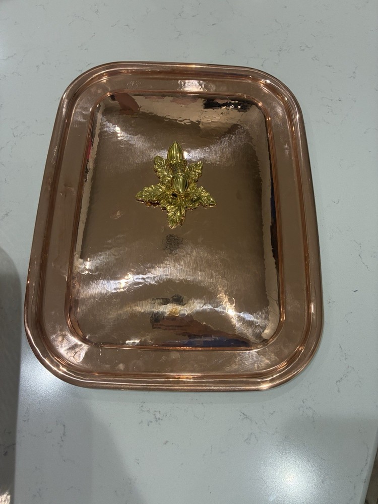 Ruffoni Tin Lined Copper Rectangular 36cm with Acorn Lid, Model 3209B36