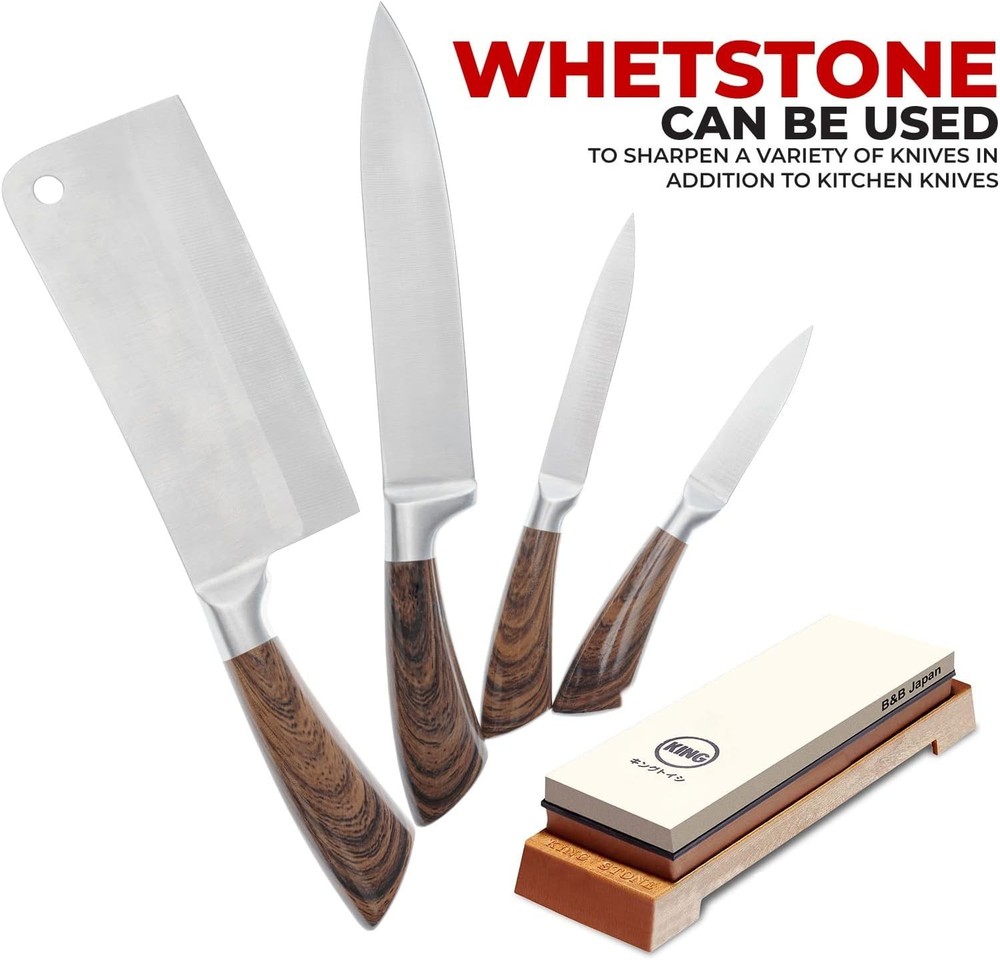 Whetstone Starter Set Include 1000/6000 Grit Combination Whetstone made in Japan