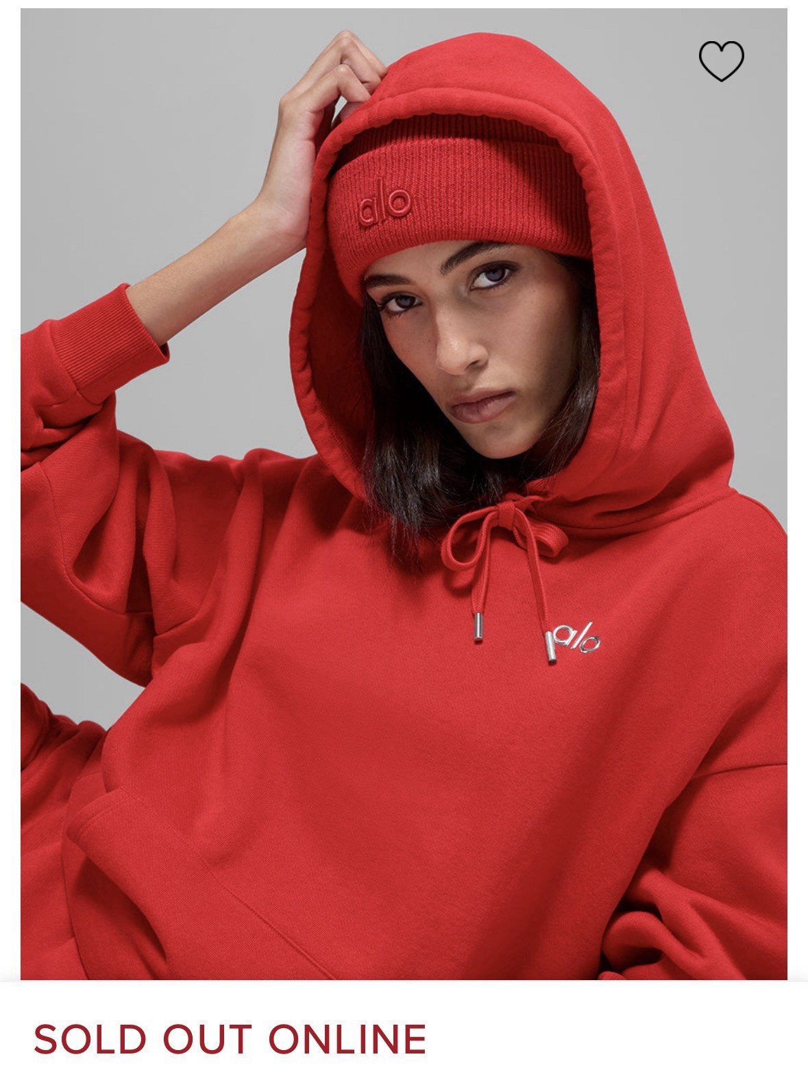 Alo Accolade Hoodie - Bright Red (Size Extra Small XS)