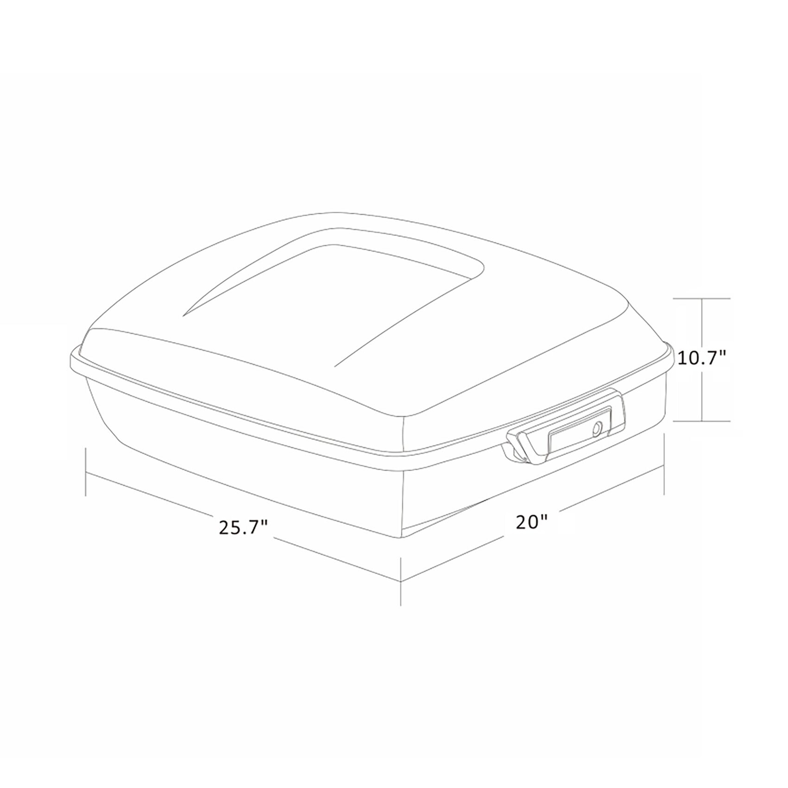 Chopped Pack Trunk Backrest Rack Fit For Harley Tour Pak Street Glide FLHX 14-24