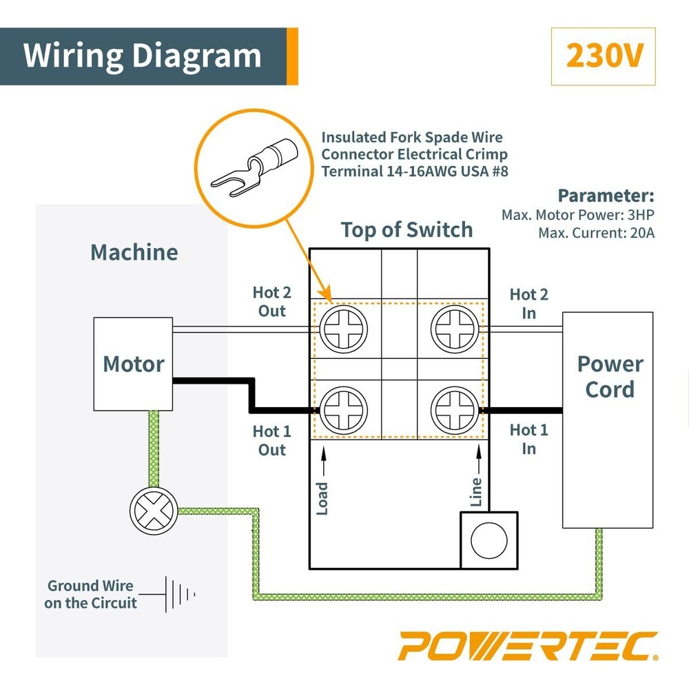 Compact Dual Voltage Paddle Switch - Emergency Shut-off for Power Tool Safety