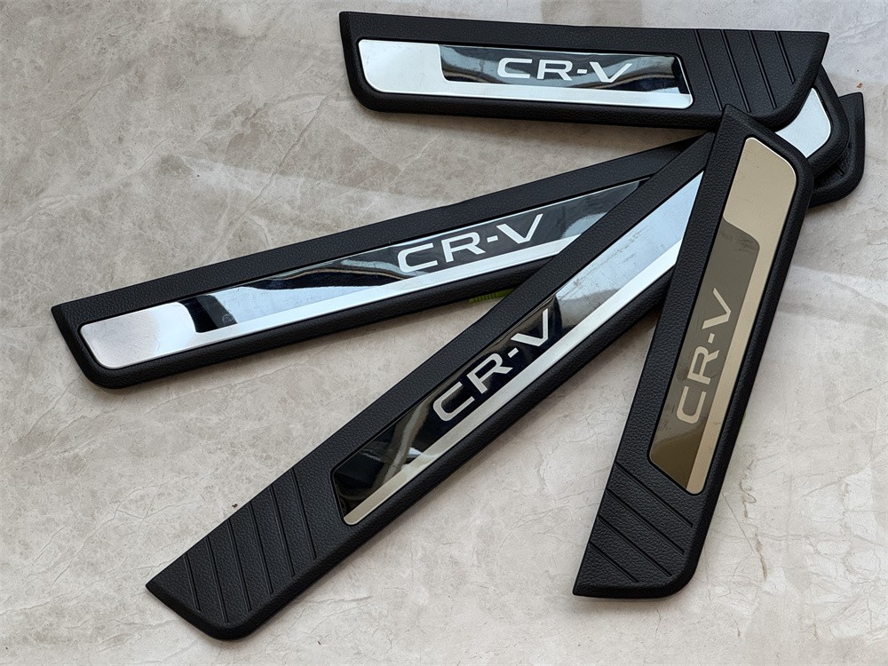For Honda CR-V CRV Steel Accessories Protector Door Sill Scuff Plate Car Sticker