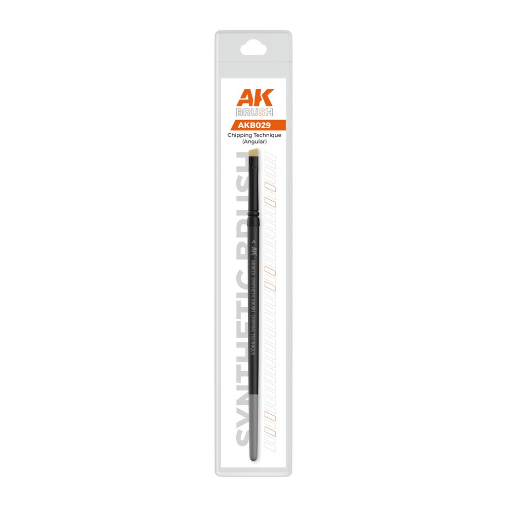 AK Interactive AKB029 Angular Chipping Technique Brush
