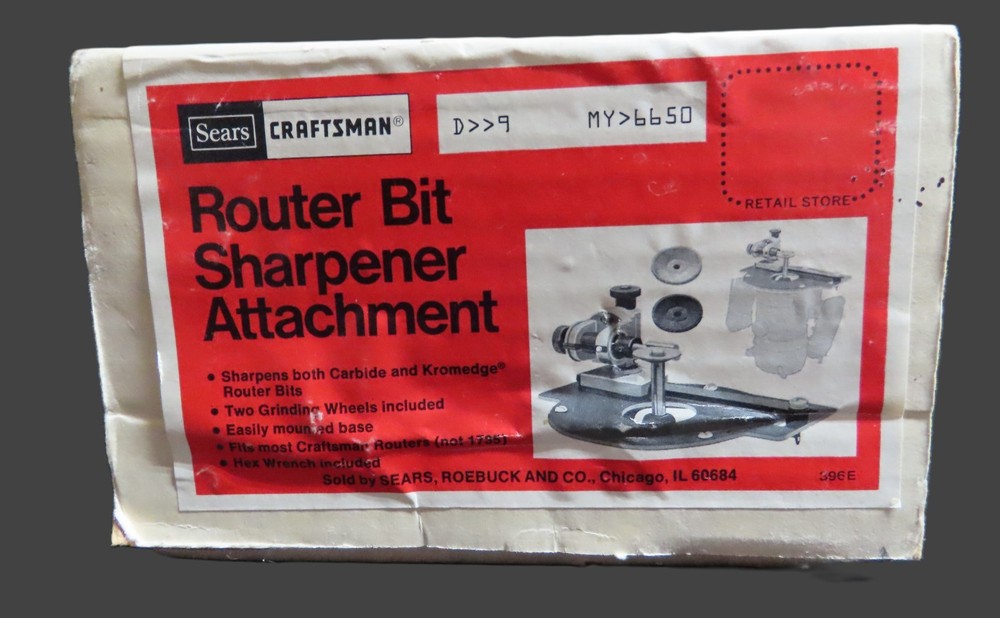 Sears Craftsman Router Access - Template Bushings - Edge Guide - Bit Sharpener