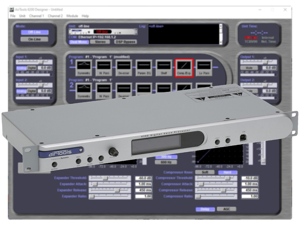 Airtools Symetrix 6200 Digital Mic Preamplifier Voice Speech Processor Voiceover
