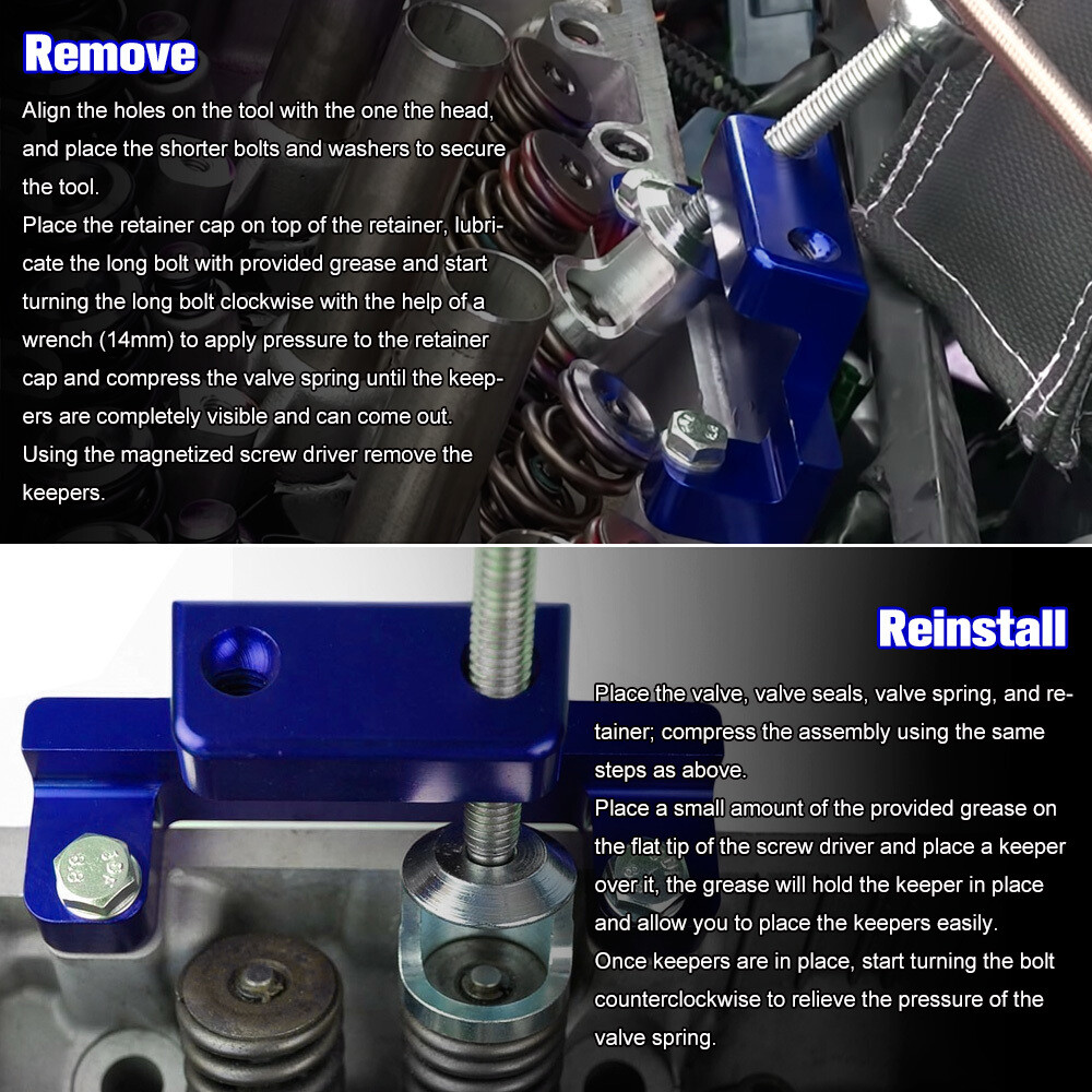 Valve Spring Compressor Tool, Valve Spring Tool, Retainer Cap For Honda K24 K20