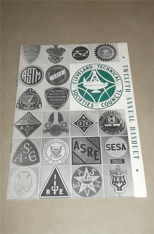 VINTAGE LOT 10 CLEVELAND TECHNICAL SOCIETIES OHIO ENGINEERING SCIENCE PROGRAMS