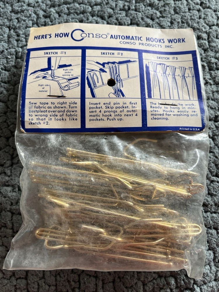 New Conso Bestpleat #32127 Automatic Pleated Hooks